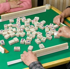 TUSAUW Mini American Mahjong Tile Set Include 166 0.8 Inch Mahjong Tiles 4 Di…