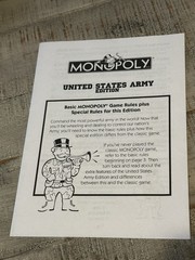 2002 United States Army Edition Monopoly Board Game – Complete – Pre-owned