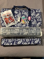 American Mahjong Set, Blue Paisley Carrying Bag,166 Premium White Tiles,4 All…