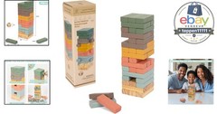 Wooden Stacking Blocks Game 48PCS Tumbling Balancing Blocks