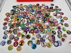 Huge Lot Of 350+ Pogs Milk Caps 1990’s Nostalgic Collectible W Storage Tube