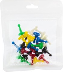 24-Piece Assorted 1″ Multi-Color Pawns for Board Games and Crafts – Fun Learning