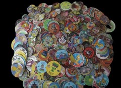 100 Mixed Vintage Tazos Pogs Simpsons Pokemon WWE Cartoon Lot
