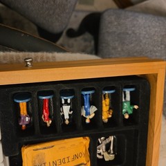 Vintage Monopoly Clue +6 Classic Games Wood Cabinet Used 2004 Chess checker etc
