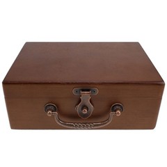 WE Games Board Game with Dice, 9 Numbers, in Walnut Stain Wooden Box, 8.75 in