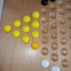 Chinese Checkers Game Set , Wood, Folding Portable. Some Of The Glass…