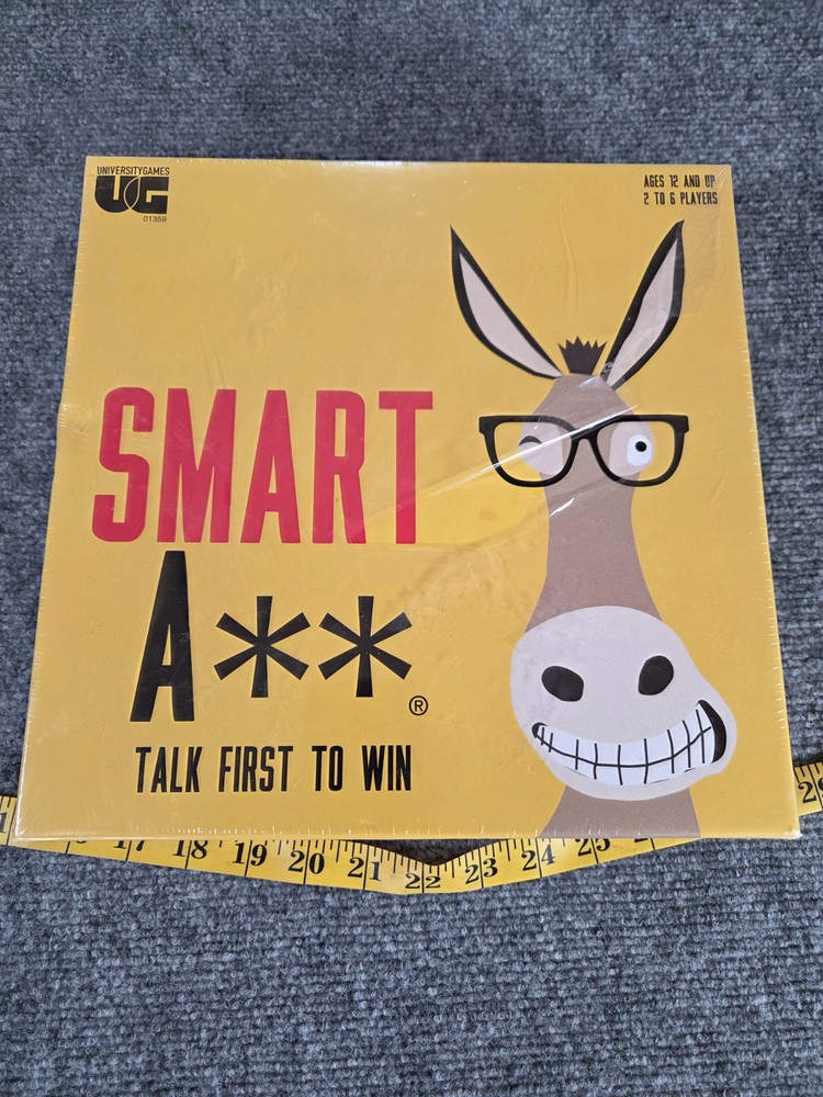 Smart A** Board Game University Games Sealed Party Trivia Game Ages 12+ 2-6 Play