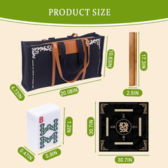 American Mahjong Set,Complete Game Kit, 166 Tiles Mahjong Tile Set with Wooden P