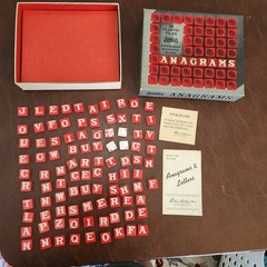 Vintage ANAGRAMS Parker Brothers Game Plastic Tiles, With Instructions RARE!