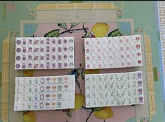 NEW! Lemon Chiffon Yellow 4-Layer Acrylic Mahjong Tiles American Set 160 Luxury