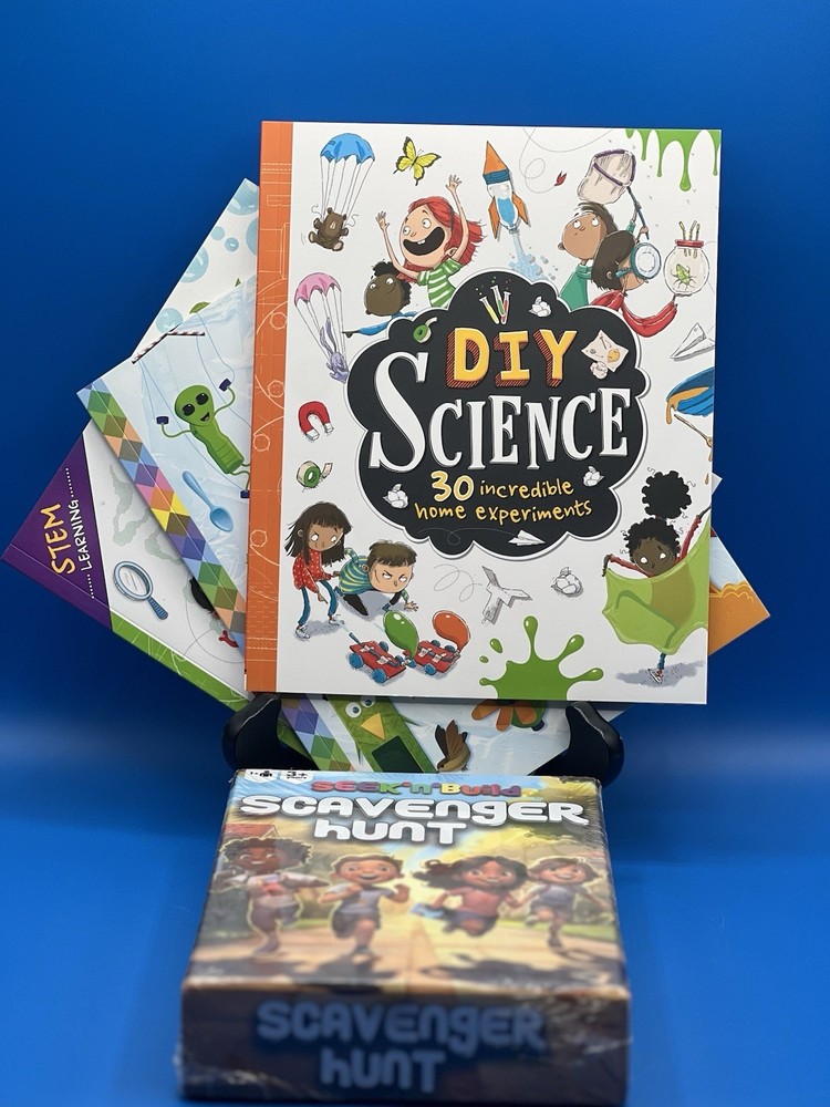GOTROVO Kids Scavenger Hunt Game – Indoor and Outdoor & 3 Stem DIY Activity Book