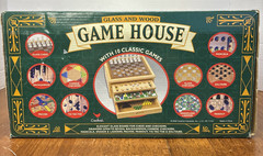 Cardinal 2002 GAME HOUSE 10 Classic Games WOOD Boards & Box Chess Checkers Pachi