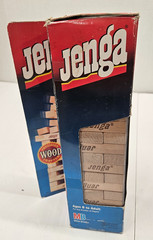 Vtg Original 1986 JENGA 4793 MB Game Wood Blocks Complete USA