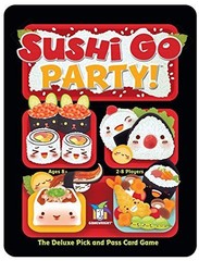 Sushi Go Party! – The Deluxe Pick & Pass Card Game by Gamewright, Multicolored