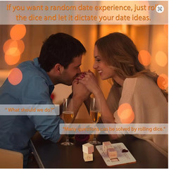 4PCS Date Night Dice Game for Couples Wooden Romantic Anniversary Gift