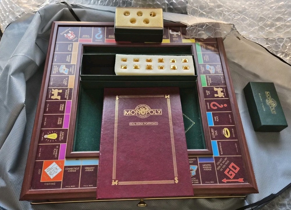 Monopoly Franklin Mint Collector’s Edition 1991 – Luxury Board Game Complete Set