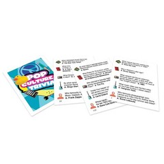 Pop Culture Trivia Game Black White Red Family Fun for Ages 12 and Up