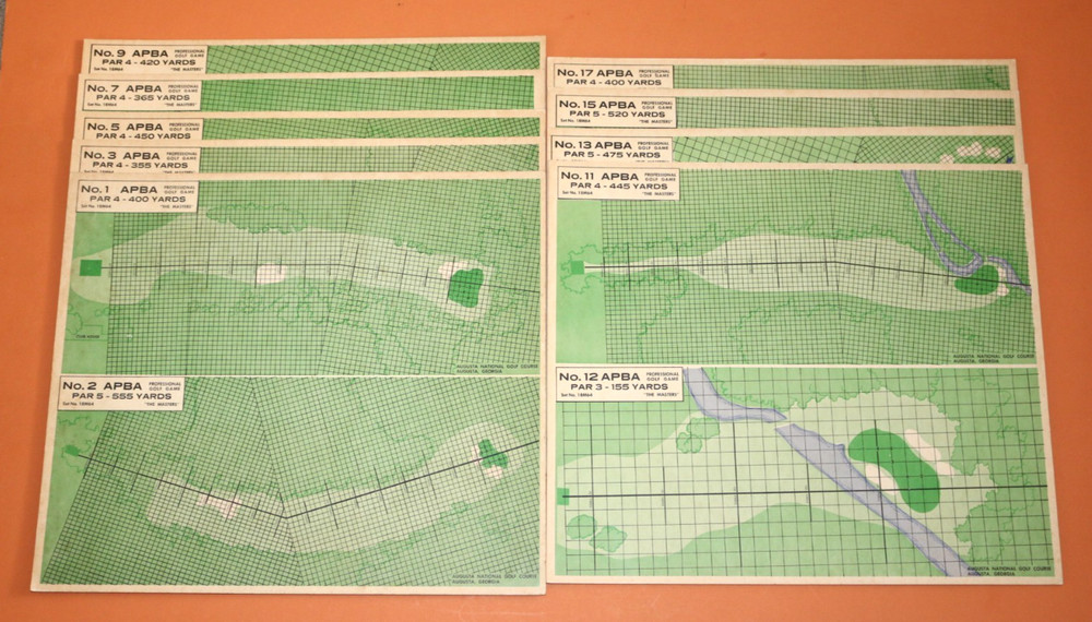 Vintage APBA Board Games Golf – “The Masters” Augusta National Course
