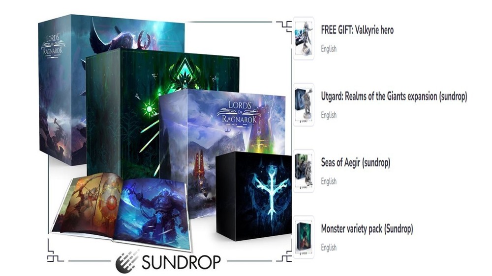 Lords of Ragnarok- Sundrop – Mythic Pledge+Expansions – Sealed – ready to ship