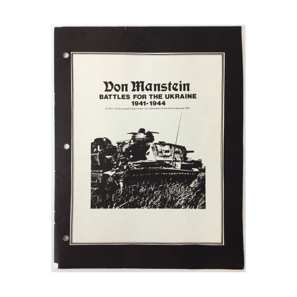 Rand Wargames Von Manstein – Battles for the Ukraine 1941-1944 Bag VG+