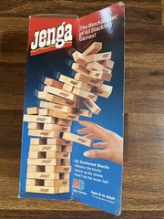 Vintage 1986 1995 Classic Jenga Wood Block Game Milton Bradley