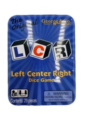 The Original LCR Left Center Right Dice Game Blue Tin George & Company