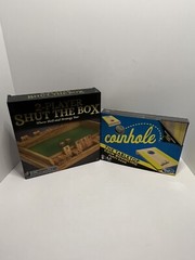 Board Game Lot 2 Games Tabletop Dexterity Games Cornhole & Shut the Box – New