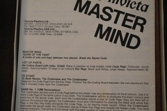 Vintage 1972 Mini Master Mind Invicta Complete Travel Game Pegs Box Instructions