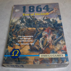 OMEGA GAMES 1864 YEAR OF DECISION MOSTLY UNPUNCHED COMPLETE WAR GAME