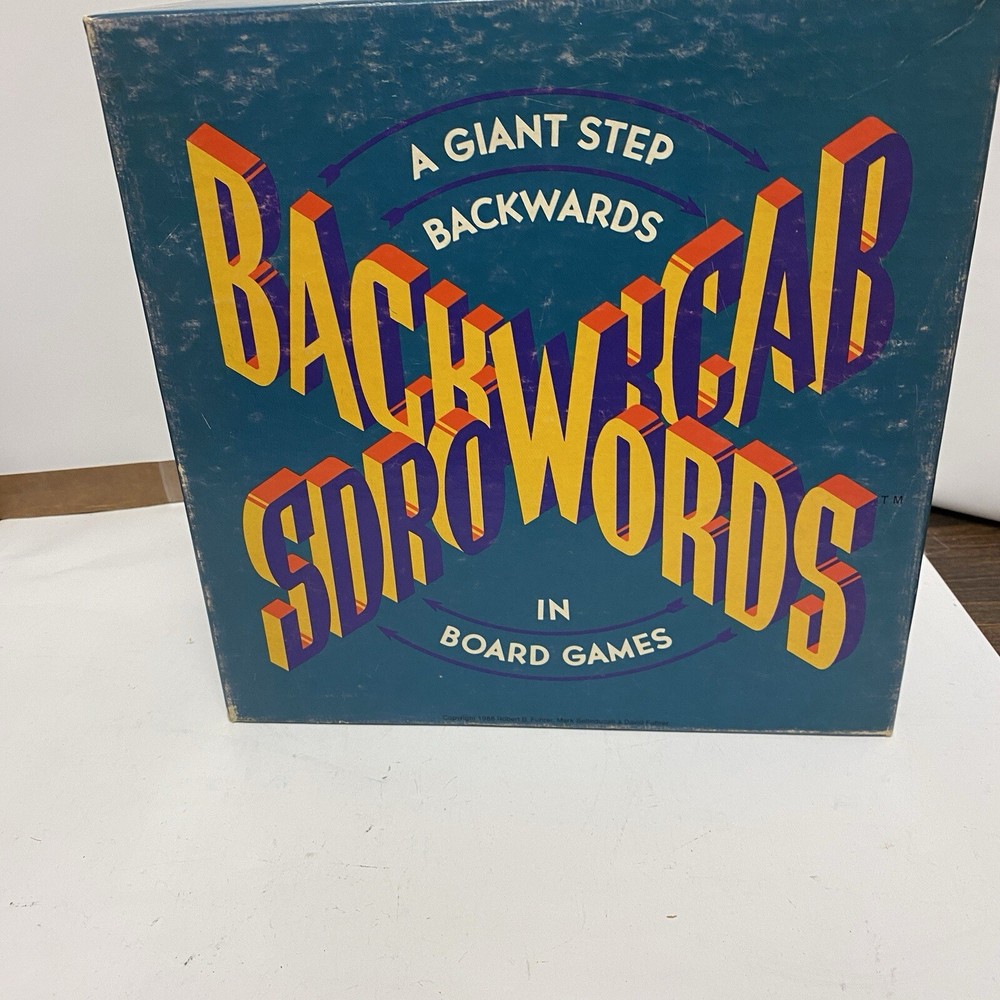 Backwards Game. Ages 10 And Up. 3 To 8 Players.made In USA. As Is