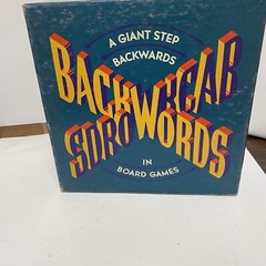Backwards Game. Ages 10 And Up. 3 To 8 Players.made In USA. As Is
