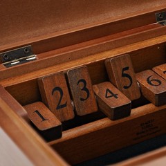 WE Games Board Game with Dice, 9 Numbers, in Walnut Stain Wooden Box, 8.75 in
