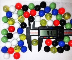 Glass Marbles 60 Opaque Solid 16mm 5/8″ Replacement Board Games Chinese Checkers