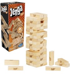 Jenga Classic Game Genuine Hardwood Blocks Stacking Tower Game For 1 Or More New