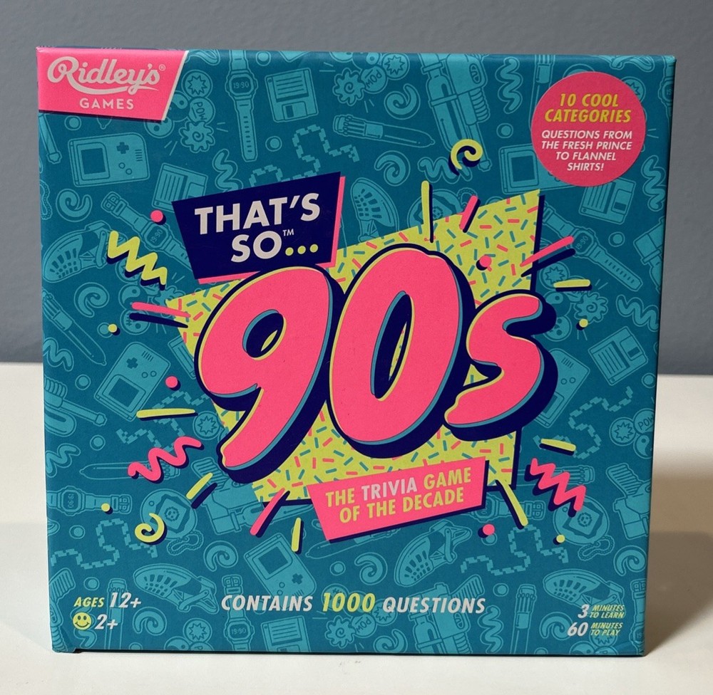 THAT’S SO 90s ~ Contains 1000 Questions ~ Ridley’s Games ~ NEW SEALED BOX