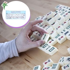 Mahjong Bag Empty Zippered Letters 1 PCS Blue Moh-jong Case Only