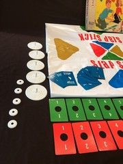 1966 Slap-Stick Board Game By MB -Large Vinyl Mat- Complete – Good Condition!!