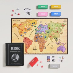 RISK, Trouble, and Guess Who? Vintage Board Game Linen Bookshelf Collection New