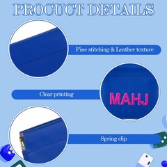 Mahjong Dice Bags 3.8 x 3.9 in PU Squeeze Mahjong Pouch Mini Dice Coin Tiles …