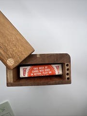Handmade Wooden Cribbage Board Metal Pegs Tiger Wood