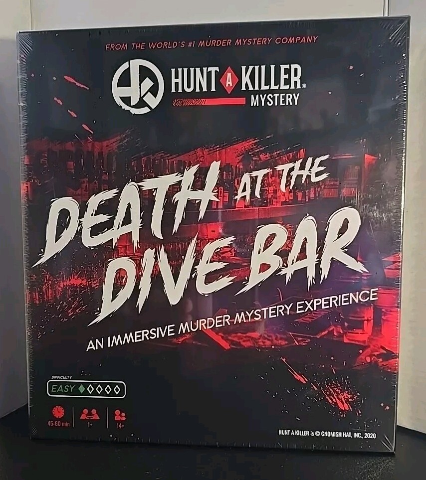 Hunt a Killer. Death at a Dive Bar Game. Immersive Murder Mystery Exp. Brand New