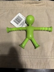 Green Alien TOY Bendable 6” Inch Pose-able Stretchy Suction Cup Hands Feet Lime