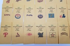 2000 Strat-O-Matic Baseball Printed Storage Envelopes with Stats and Team Logo