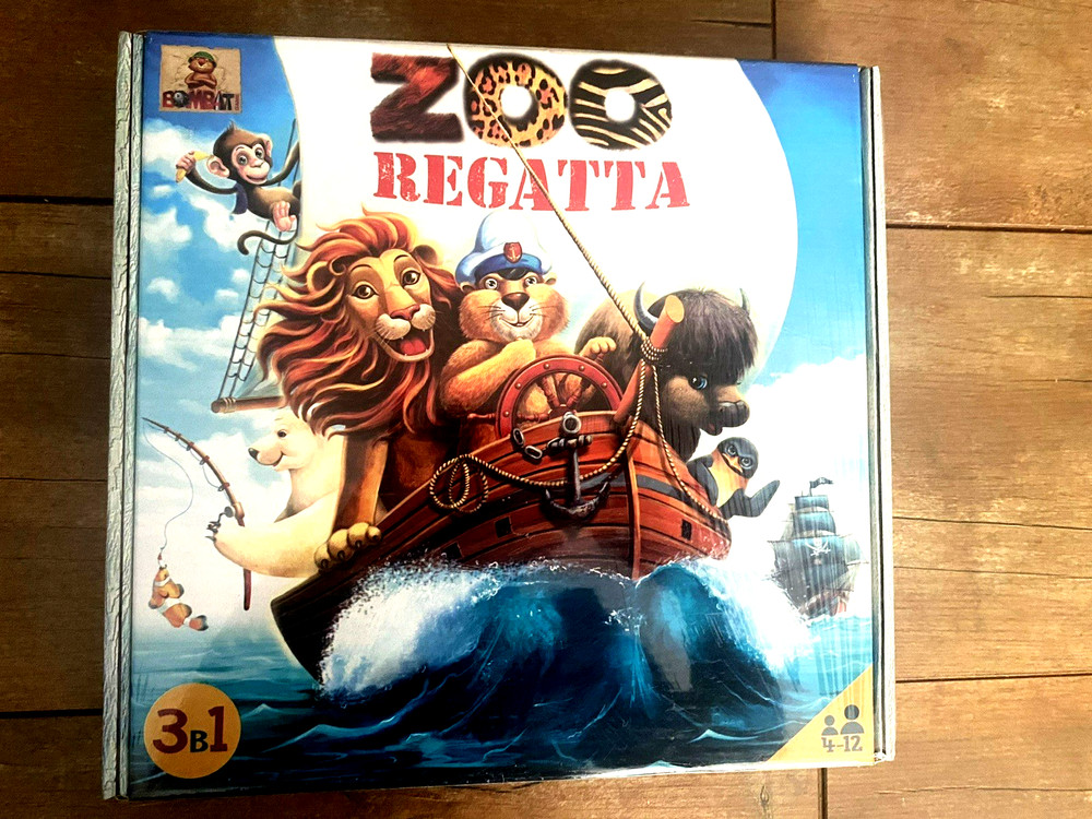 New Sealed Zoo Regatta Board Game By Bombat Games 3in1 4-12 Years 2-4 Players