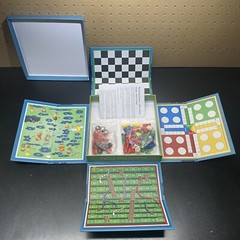 Nifty Indoor Rainy Day Games Kit-6 Classic Board Games In 1 Set-Chess,Ludo, Etc.
