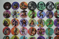 1995 Mortal Kombat Dunkin Tazos /1992 Mortal Kombat Midway 2 Series Pogs 12/13+