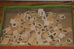 Vintage Game Anagrams Letters On Wood Tiles Milton Bradley USA #4719 Springfield