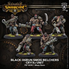 Warmachine: Cryx Black Ogrun Smog Belchers Unit (5) (Resin and White Metal)