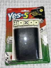 Vintage, Unopened, 1963 Yahtzee Yes 5” Handheld Travel Game