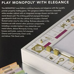 RARE 2016 Hasbro Monopoly Luxury LUXE White and Gold Limited Edition New Sealed